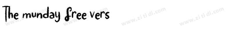 The munday free vers字体转换